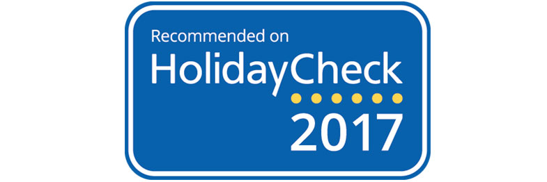 Recommended on HolidayCheck 2017