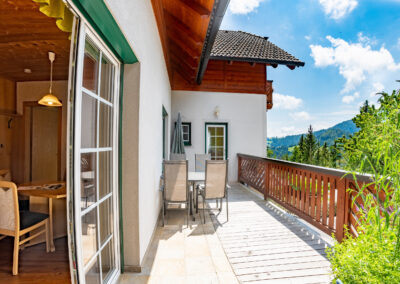 Terrasse in der Ferienwohnung Abendsonne