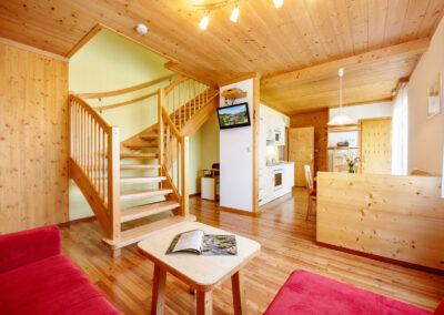 Treppe im Wohnbereich in der Ferienwohnung Morgenrot